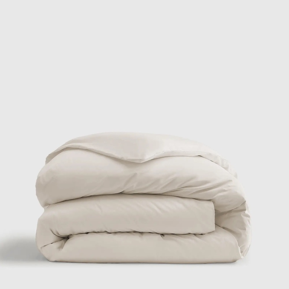 QUEEN Duvet Cover | Organic Percale Cotton | Sand {QUINCE nwot}